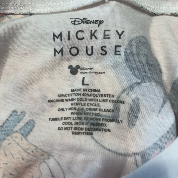 Women’s Disney Mickey Mouse Graphic White T-Shirt Size Large NWT - Picture 3 of 4